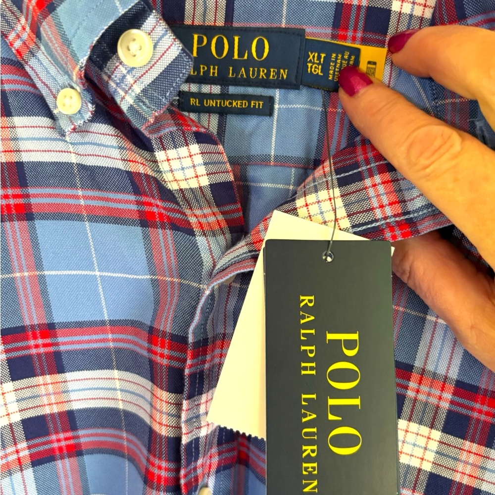 Polo Ralph Lauren-NWT men’s casual untucked short sleeved shirt. XL tall. New!